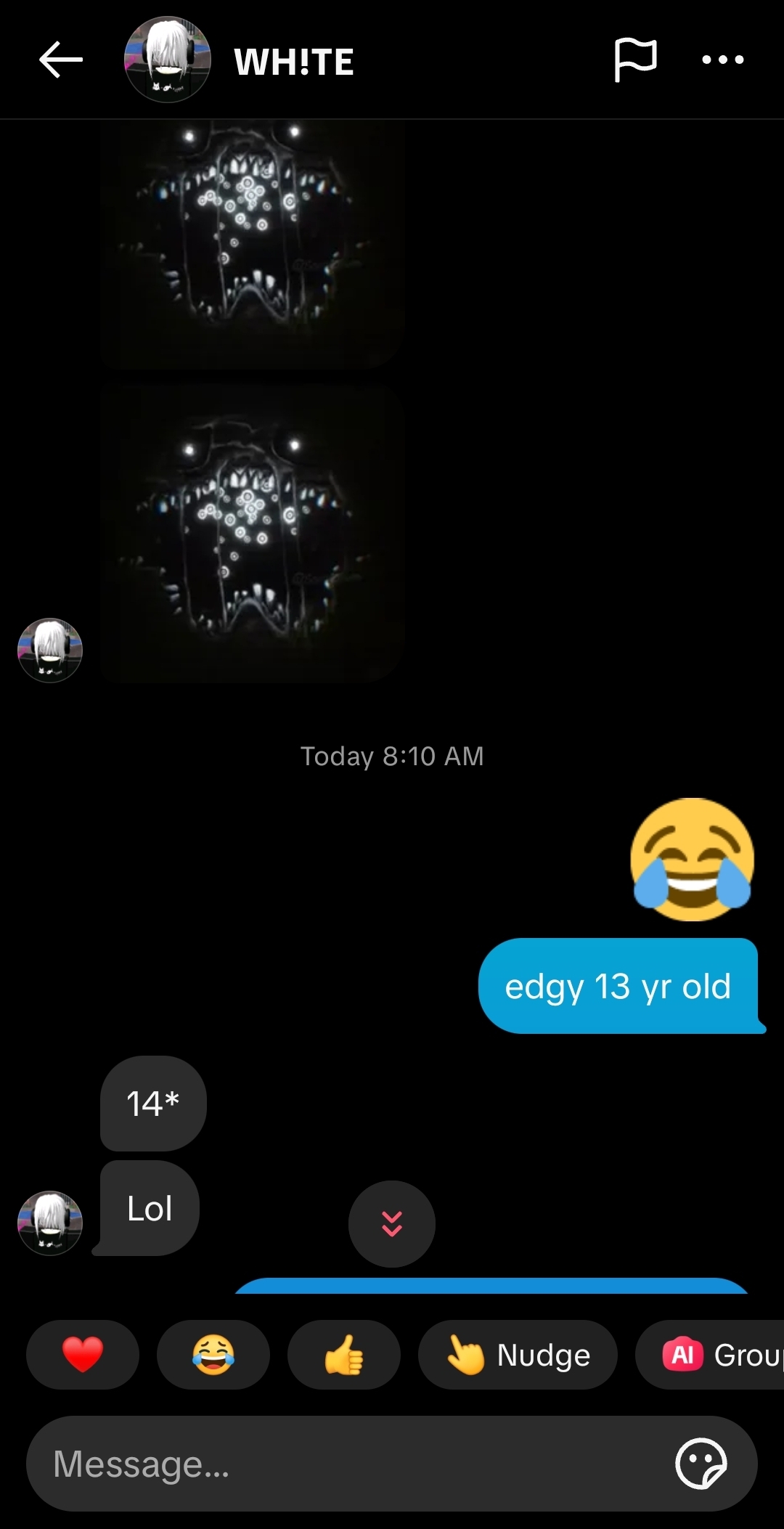 After he spammed me..